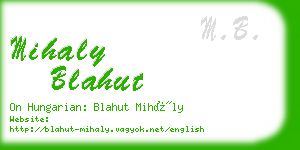 mihaly blahut business card